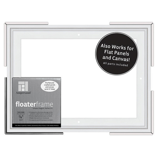 Ampersand Thin 7/8" Depth Floater Frame White 9"x12" - (200029205)
