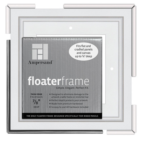 Ampersand Thin 7/8" Depth Floater Frame White 6"x6" - (200029204)
