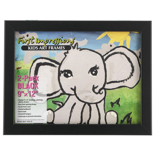 1st Impressions Kids Art Frame 9x12 in. Black Pack of 2