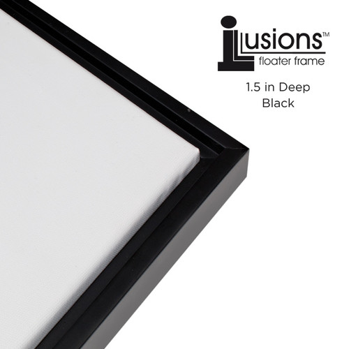 Illusions Floater Wood Frame 1-1/2 in. Deep 10x10 Black/Black - (89938)