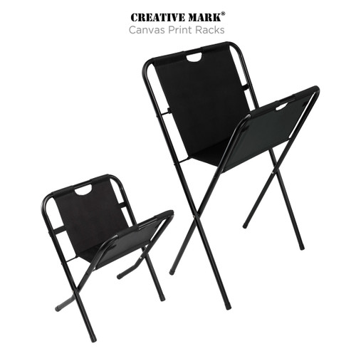 Creative Mark Black Canvas Folding Print Rack