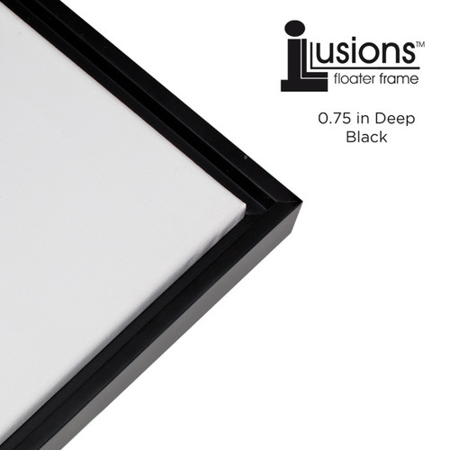 Illusions Floater Wood Frame 3/4 in. Deep 8x8 Black/Black - (89237)