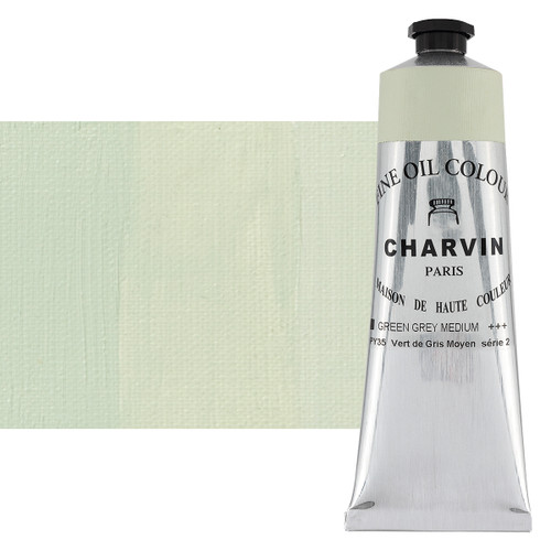 Charvin Fine Oil Colour Green Grey Medium 150mL Tube - (82619)
