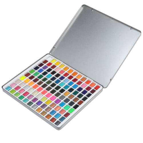 Creative Inspirations Metal Box Watercolor Half Pan Set of 120 Colors