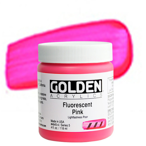 Golden Heavy Body Acrylic 4 oz. Fluorescent Pink - (200034575)