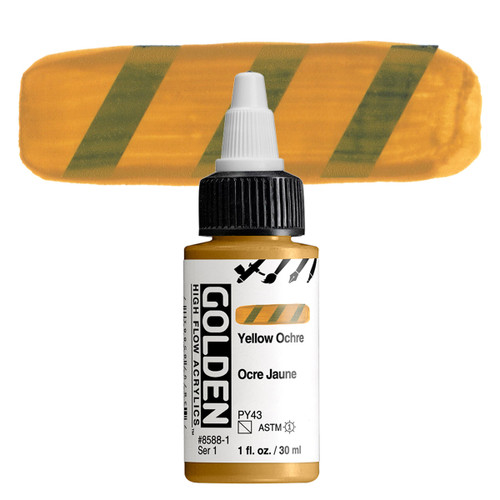 Golden High Flow Acrylic 1 oz. Yellow Ochre - (200039685)