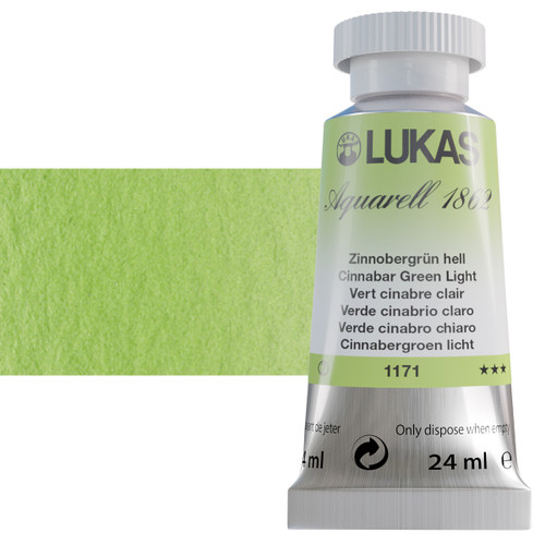 Lukas 1862 Watercolor Cinnabar Green Light 24ml Tube - (69504)