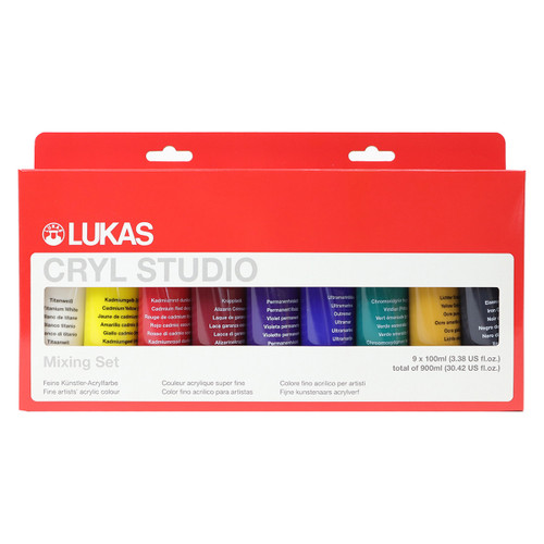 Lukas Cryl Studio Acrylic Mixing Set of (9) 100mL Tubes - (200038509)