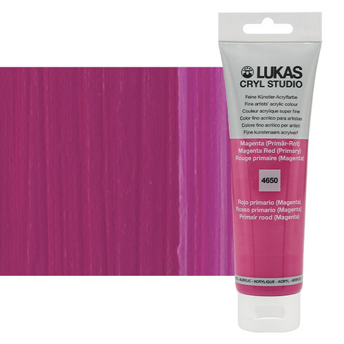 Lukas Cryl Studio Acrylic Paint Magenta Red 125ml Tube - (200018342)