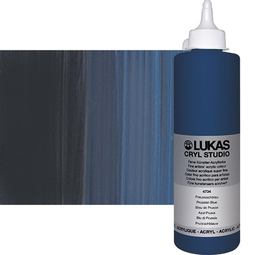 Lukas Cryl Studio Acrylic Paint Prussian Blue 500ml Bottle - (73867)