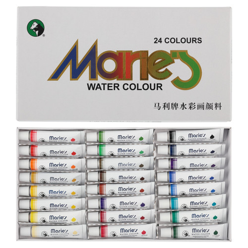 Maries Extra-Fine Watercolor Set of 24 Colors 12ml Tubes - (200035607)