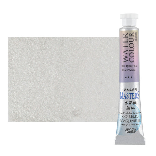 Maries Master Quality Watercolor 9 ml Pearl White - (90877)