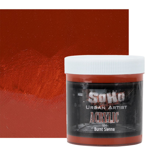 SoHo Urban Artist Acrylic Burnt Sienna 500ml Jar - (86959)