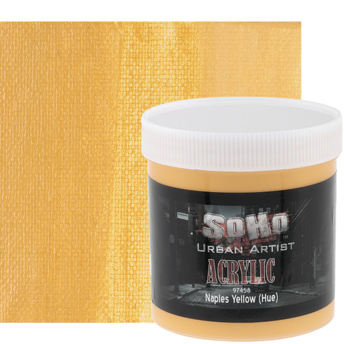 SoHo Urban Artist Acrylic Naples Yellow Hue 500ml Jar - (90463)