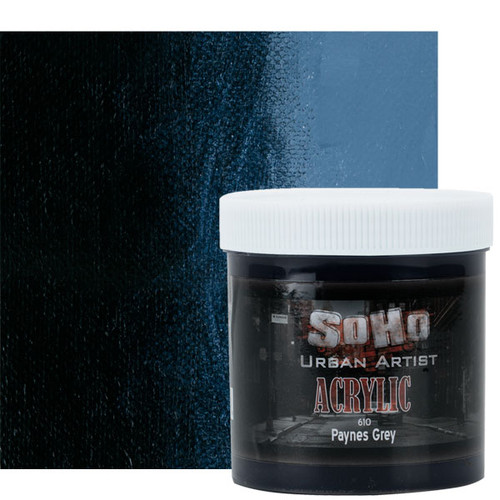 SoHo Urban Artist Acrylic Payne's Grey 500ml Jar - (86986)