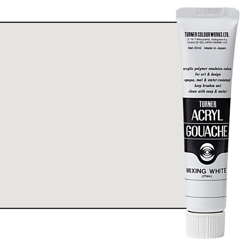 Turner Acryl Gouache Mixing White 20ml Tube - (73591)