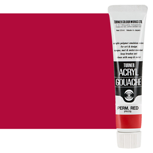 Turner Acryl Gouache Permanent Red 20ml Tube - (73645)