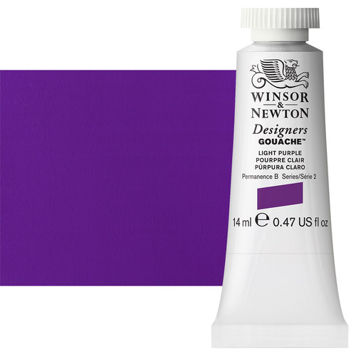 Winsor & Newton Designer Gouache Light Purple 14mL Tube - (1660)