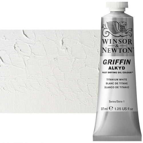 Winsor & Newton Griffin Alkyd Oil Color 37mL Tube Titanium White - (33350) Winsor & Newton Griffin Alkyd Oil Color 37mL Tube Titanium White - (33350)