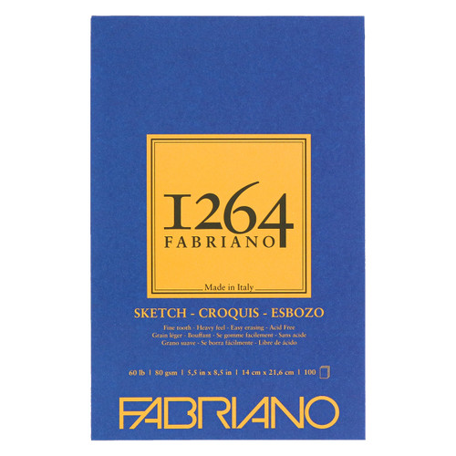 Fabriano 1264 Sketch 60 lb. 5.5X8.5 Pad (100 Sheets)