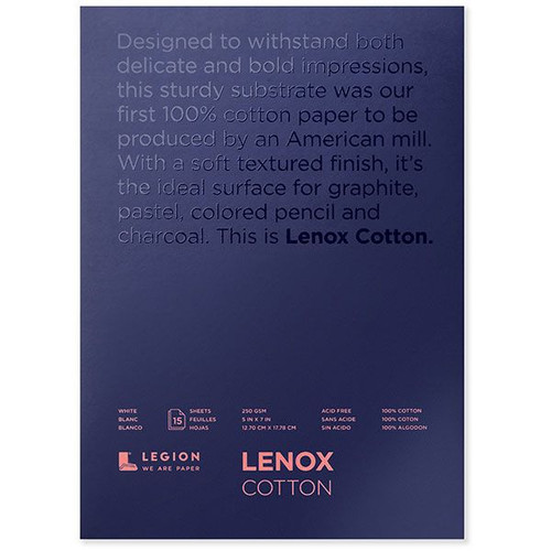 Legion Lenox 100 Drawing Paper Pad 5x7 White (15 Sheets) - (200020480) Legion Lenox 100 Drawing Paper Pad 5x7 White (15 Sheets) - (200020480)