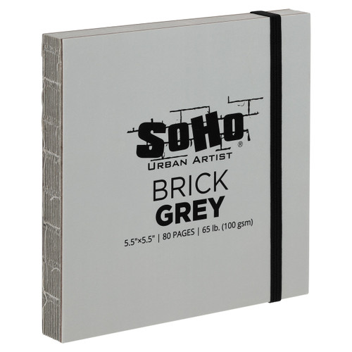SoHo Brick Square Journal 100 gsm 5.5x5.5 Grey Paper (80 Sheets) - (90544)