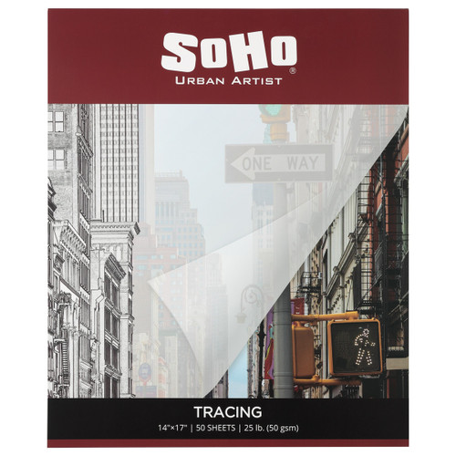 SoHo Vellum Tracing Paper Pad 50 gsm 14x17 in. (50 Sheets) - (90531) SoHo Vellum Tracing Paper Pad 50 gsm 14x17 in. (50 Sheets) - (90531)