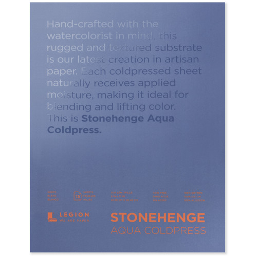 Stonehenge Aqua Watercolor Paper 9x12in 140 lb. Cold Pressed Block - (200025677) Stonehenge Aqua Watercolor Paper 9x12in 140 lb. Cold Pressed Block - (200025677)