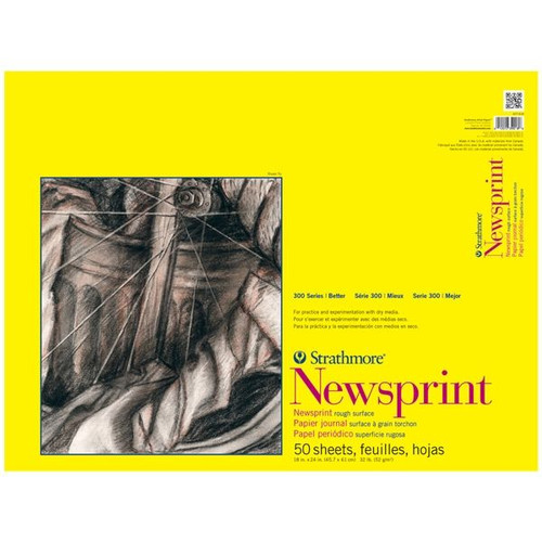 Strathmore 300 Series Newsprint Rough Pad 18x24 (100 Sheets) - (200013808) Strathmore 300 Series Newsprint Rough Pad 18x24 (100 Sheets) - (200013808)