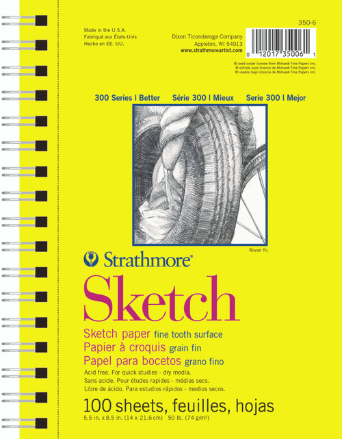 Strathmore 300 Series Spiral Bound Sketch Pad 5.5x8.5 - (200023810) Strathmore 300 Series Spiral Bound Sketch Pad 5.5x8.5 - (200023810)