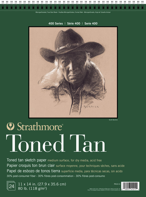 Strathmore 400 Series Recycled Toned Sketch Pad 11x14 Tan - (200011177) Strathmore 400 Series Recycled Toned Sketch Pad 11x14 Tan - (200011177)