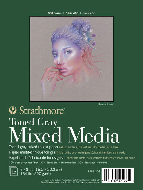 Strathmore 400 Series Toned Mixed Media Pad 6x8 Gray - (200026924)