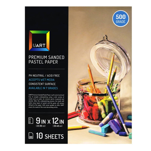 UART Sanded Pastel Paper 500 Grit 9x12 10 Pack - (200006741A) UART Sanded Pastel Paper 500 Grit 9x12 10 Pack - (200006741A)