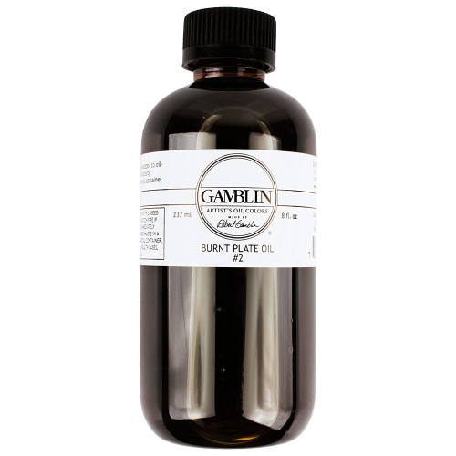 Gamblin Burnt Plate Oil #2 8 oz. Bottle - (1000076161)