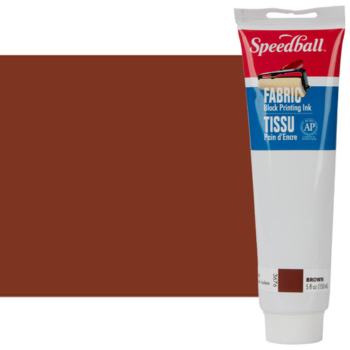 Speedball 5 oz. Fabric Block Print Ink Brown - (200034599) Speedball 5 oz. Fabric Block Print Ink Brown - (200034599)