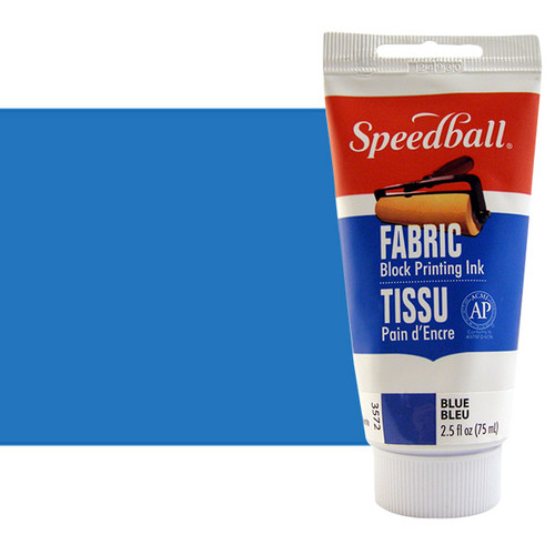 Speedball Fabric Block Printing Ink 2.5 oz. Blue - (200014357) Speedball Fabric Block Printing Ink 2.5 oz. Blue - (200014357)