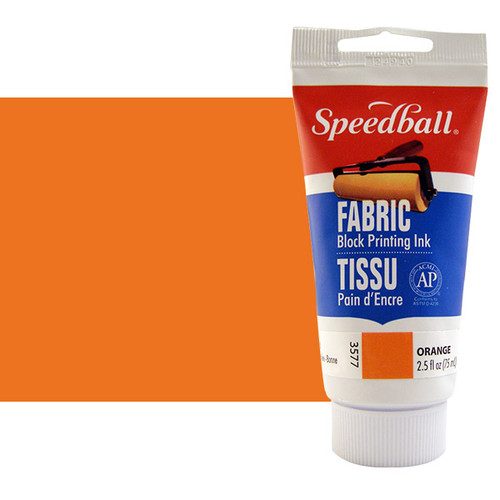Speedball Fabric Block Printing Ink 2.5 oz. Orange - (200014364) Speedball Fabric Block Printing Ink 2.5 oz. Orange - (200014364)
