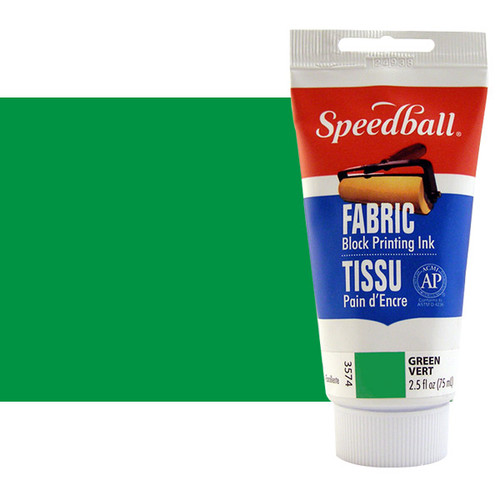 Speedball Fabric Block Printing Ink 2.5 oz. Green - (200014359) Speedball Fabric Block Printing Ink 2.5 oz. Green - (200014359)