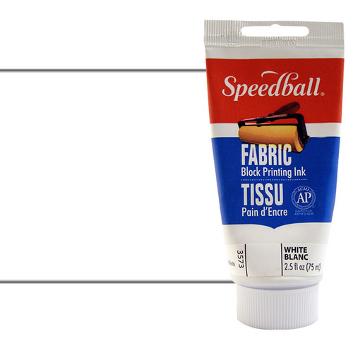 Speedball Fabric Block Printing Ink 2.5 oz. White - (200014368) Speedball Fabric Block Printing Ink 2.5 oz. White - (200014368)