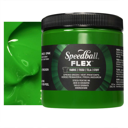 Speedball Flex Fabric Screen Print Ink 8oz Spring Green - (200043336)