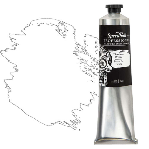 Speedball Pro Relief Ink 5 oz. Titanium White - (200035441)