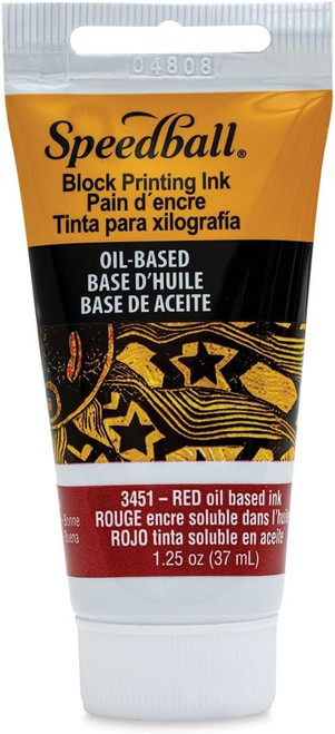 Speedball Oil Block Printing Ink 1.25 oz Red - (1000970332) Speedball Oil Block Printing Ink 1.25 oz Red - (1000970332)