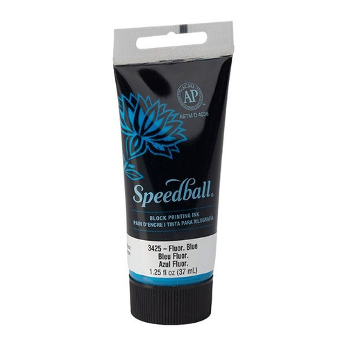 Speedball Water-Soluble Block Printing Ink 1.25 oz. Fluorescent Blue - (200018286) Speedball Water-Soluble Block Printing Ink 1.25 oz. Fluorescent Blue - (200018286)
