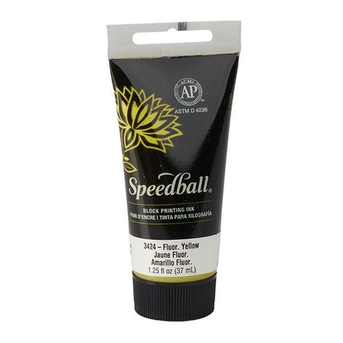Speedball Water-Soluble Block Printing Ink 1.25 oz. Fluorescent Yellow - (200018285) Speedball Water-Soluble Block Printing Ink 1.25 oz. Fluorescent Yellow - (200018285)