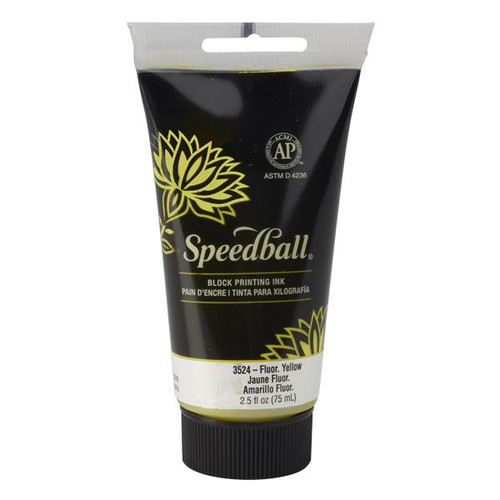 Speedball Water-Soluble Block Printing Ink 2.5 oz. Fluorescent Yellow - (200018291) Speedball Water-Soluble Block Printing Ink 2.5 oz. Fluorescent Yellow - (200018291)