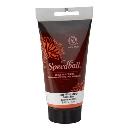 Speedball Water-Soluble Block Printing Ink 2.5 oz. Fluorescent Orange - (200018289) Speedball Water-Soluble Block Printing Ink 2.5 oz. Fluorescent Orange - (200018289)