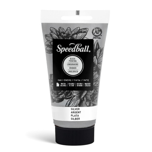 Speedball Water-Soluble Block Printing Ink 2.5 oz. Silver - (1000034408) Speedball Water-Soluble Block Printing Ink 2.5 oz. Silver - (1000034408)