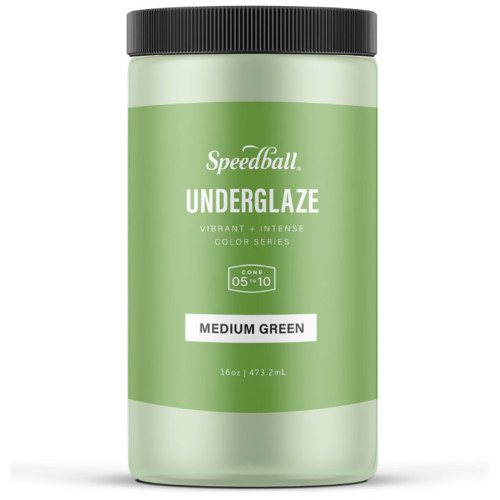 Speedball Underglaze Medium Green 16oz Jar - (75602) Speedball Underglaze Medium Green 16oz Jar - (75602)
