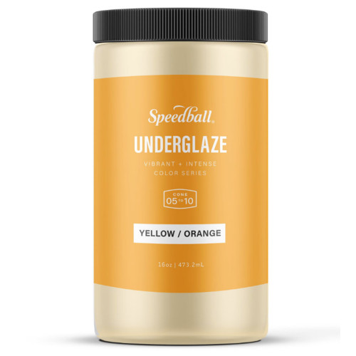 Speedball Underglaze Yellow Orange 16oz Jar - (75617) Speedball Underglaze Yellow Orange 16oz Jar - (75617)