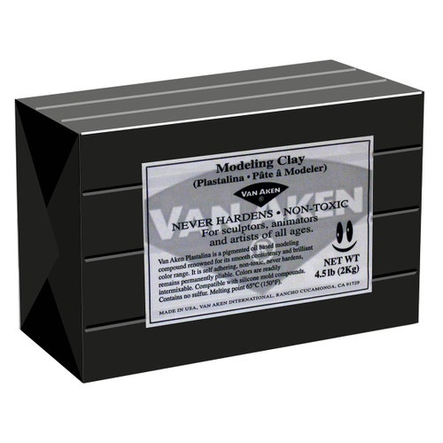 Van Aken Plastalina Modeling Compound 4.5lb Black Brick - (200011706)